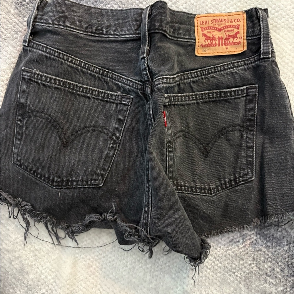 Levi's Women's Dark Gray Jean Shorts